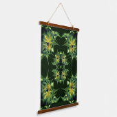 Zonnebloem ontvouwende bloem Abstract Hangend Wandkleed (Gebogen)
