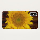 Zonnebloem op  schuur Hout Land Case-Mate iPhone Case (Achterkant (horizontaal))