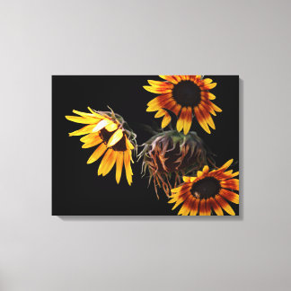 Zonnebloem opgerekt canvasprint canvas afdruk