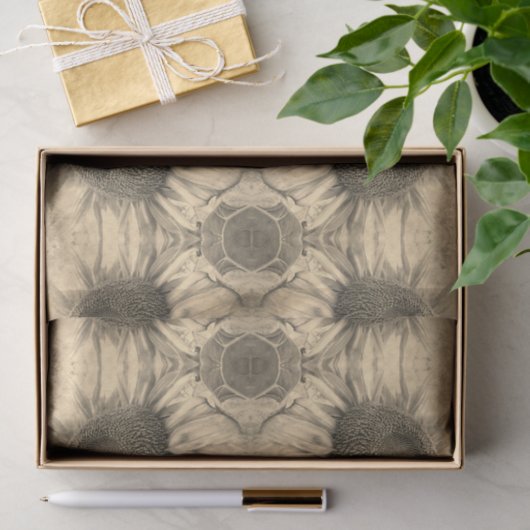 Zonnebloem Oud grasland Tissuepapier (Geschenk)