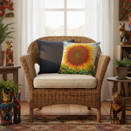 Zonnebloem Outdoor Kussens - Whimsical Art Print