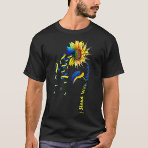 Zonnebloem overspoelt Oekraïne Flag Power Support T-shirt