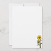 Zonnebloem paar bruiloft uitnodiging (Achterkant)