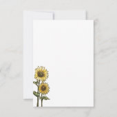 Zonnebloem Paar RSVP Kaartje (Achterkant)