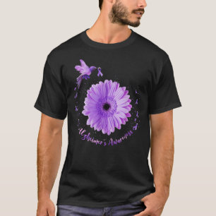 Zonnebloem Paars Ribbon Alzheimer Aw T-shirt