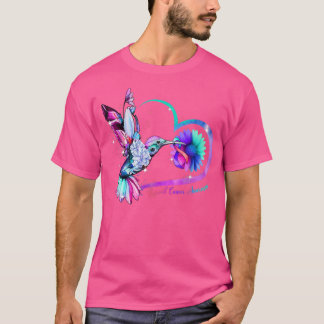 Zonnebloem Paars Roze Lint Thyroïd C T-shirt