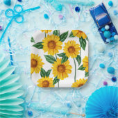 Zonnebloem Papieren Bordje (Feest)