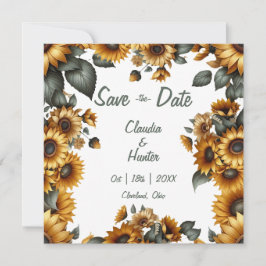 Zonnebloem Patch Bewaar de datum Save The Date