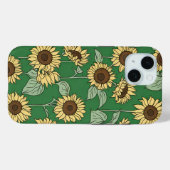 Zonnebloem patroon bloementelefoon case (Achterkant (horizontaal))