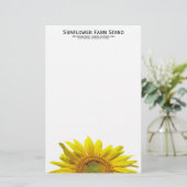 Zonnebloem Persoonlijk Schrijfpapier Briefpapier (Staand voorkant)
