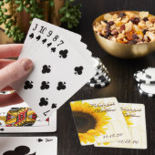 Zonnebloem Persoonlijke bruiloft Pokerkaarten (Insitu)