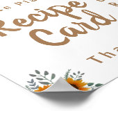 Zonnebloem Plaats hier de Ontvangkaart Poster (Hoek)