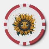 zonnebloem poker chips (Voorkant)