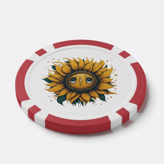 zonnebloem poker chips (Enkel)