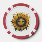 zonnebloem poker chips (Achterkant)