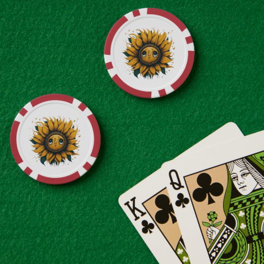 zonnebloem poker chips (Pokertafel (Dubbel))