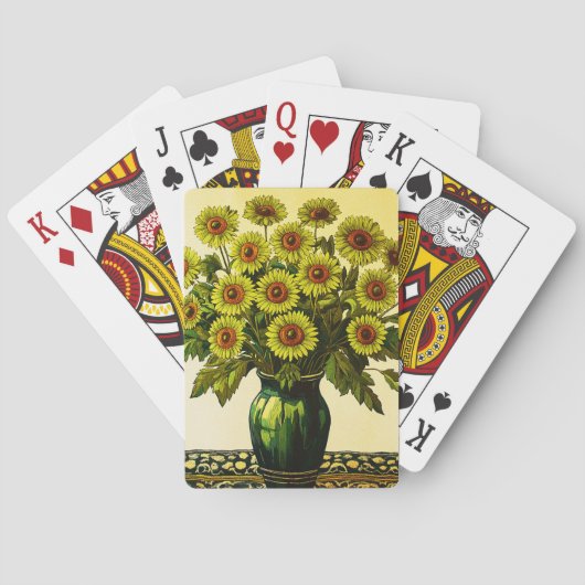 Zonnebloem Pokerkaarten (Achterkant)