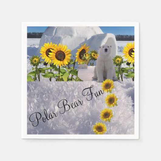 Zonnebloem Polar Beer Papieren servetten (Voorkant)
