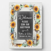 Zonnebloem Pompoen Herfst Boerderij Bruiloft Gaste Fotoplaat (voorkant)