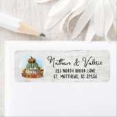 Zonnebloem pompoen rustieke Herfst Boerderij retou Etiket (Insitu)