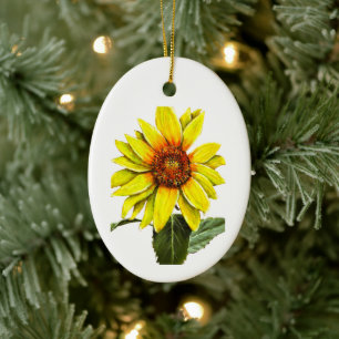 Zonnebloem Positieve Aanmoediging Keramisch Ornament