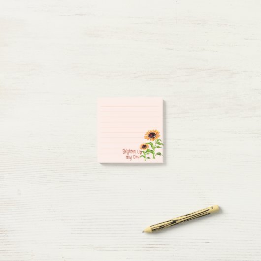 Zonnebloem Post_it Opmerking Post-it® Notes (Op bureau)