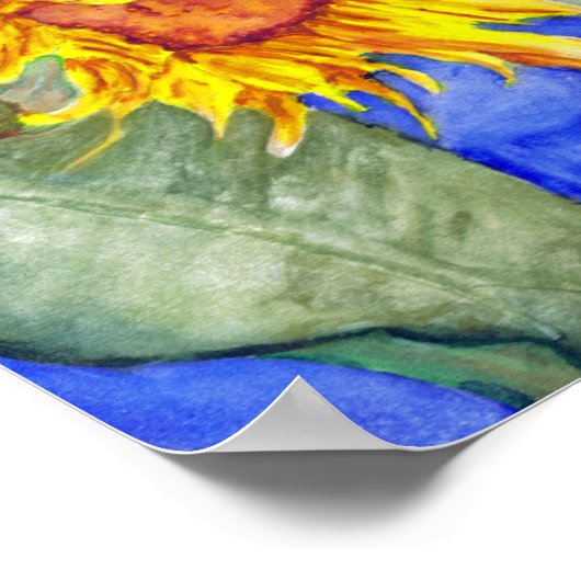 Zonnebloem Poster (Hoek)