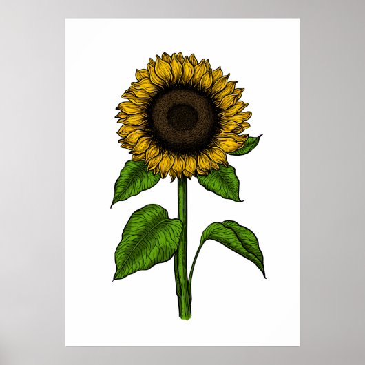 Zonnebloem Poster (Voorkant)