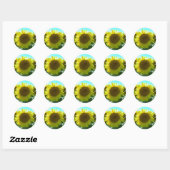 Zonnebloem Power-Sticker Ronde Sticker (Vel)