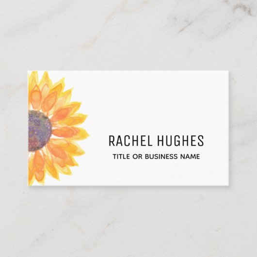 Zonnebloem QR-code Visitekaartje (Voorkant)