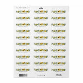 Zonnebloem Retour Adres Labels (Full Sheet)