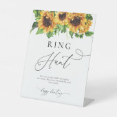 Zonnebloem Ring Hunt teken Reclamebord Met Voetstuk (Voorkant)