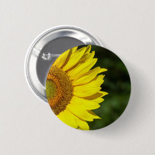 Zonnebloem Ronde Button 5,7 Cm