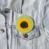 Zonnebloem Ronde Button 7,6 Cm (In situ)