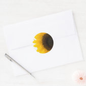 zonnebloem ronde sticker (Envelop)