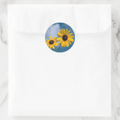 Zonnebloem Ronde Sticker (Tas)
