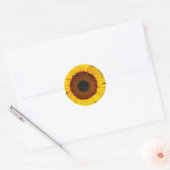 zonnebloem ronde sticker (Envelop)