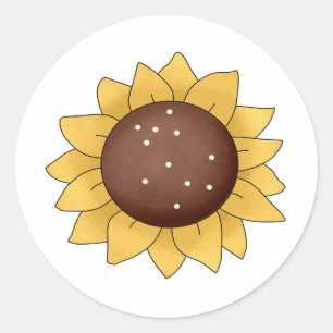 Zonnebloem Ronde Sticker