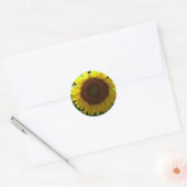 Zonnebloem Ronde Sticker (Envelop)