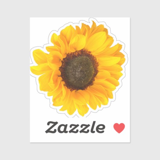 Zonnebloem ronde sticker (Vel)