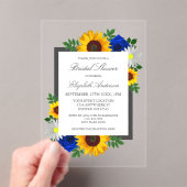 Zonnebloem Roos Daisy Autumn Floral Vrijgezellenfe Acryl Uitnodigingen (Insitu (Draagbaar))