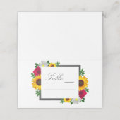 Zonnebloem Roos Daisy Autumn Floral Wedding (Buitenkant ongevouwen)