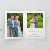 Zonnebloem Roos Daisy Floral Wedding Bedankkaart (Binnen)