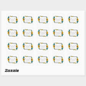 Zonnebloem Roos Daisy Floral Wedding Vierkante Sticker (Vel)