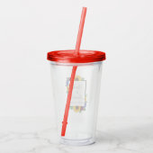 Zonnebloem Roos Floral Wedding Acryl Drinkbeker (Achterkant)
