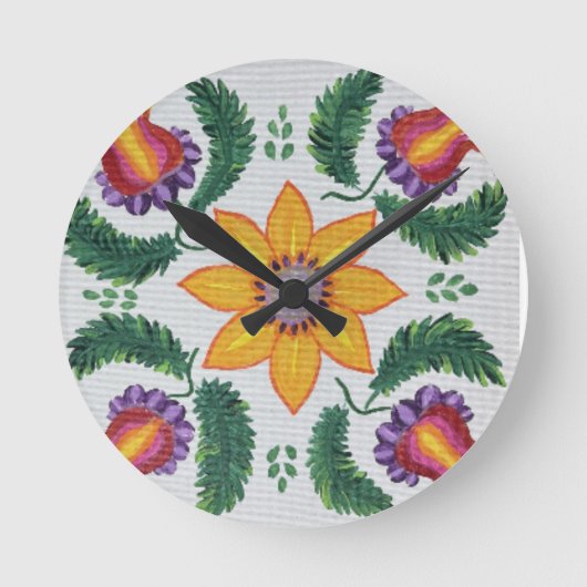 Zonnebloem Roos Ronde Klok (Voorkant)