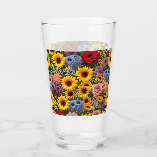 Zonnebloem Rose Bouquet #2 Glas (Voorkant)