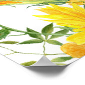 Zonnebloem Rouwelkom Poster (Hoek)