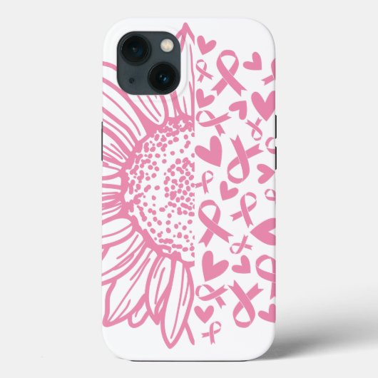 Zonnebloem roze Borstkanker Awareness Case-Mate iPhone Case (Achterkant)