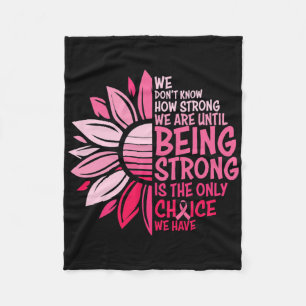Zonnebloem Roze Borstkanker Bewustheid Vrouwen War Fleece Deken